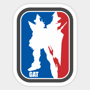 gundam strike noir gat nba logo baskelball Sticker